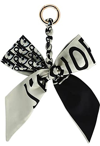 Bunter Seidenband-Schleifenanhänger, Schlüsselanhänger, für Damen, Geldbörse, Handtaschen-Dekoration