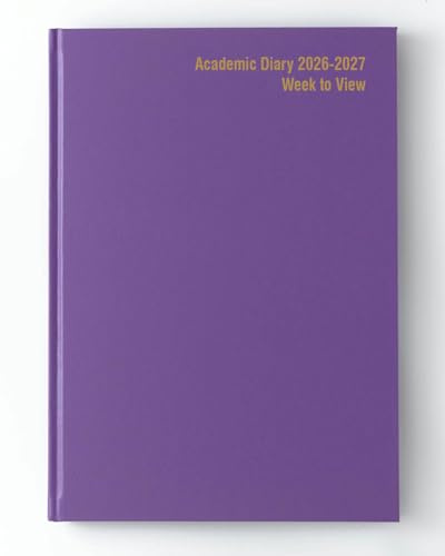 IMPRINT Schülerkalender 2023–2024, A4, Wochenansicht, gebunden, Halbjahrstagebuch – Studenten-Lehrer-Planer Organizer mit Terminplaner, Stundenplaner, Begriff und Notizen (lila)