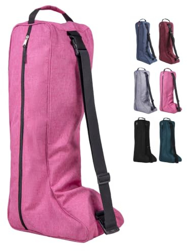 netproshop Stiefeltasche für Reitstiefel ca. 32 x 17 x 62 cm mit Handgriff und Schultergurt, Farbe:Pink
