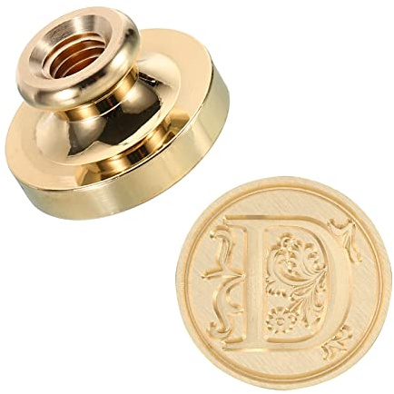 PATIKIL Alphabet D Wachs Siegel Stempel Initiale Buchstabe Versiegeln | Wachs Stempel Klassisch Retro Messing Kopf, für Umschlag Einladungskarten