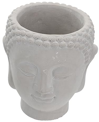 DOITOOL Buddha Blumentopf Klein Zement Sukkulenten Pflanzer Wohnraum Dekoration Innenbereich