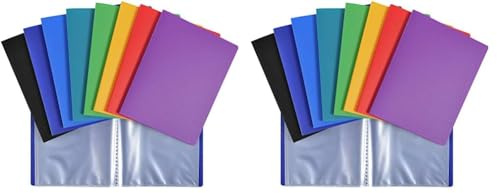 Exacompta - Réf. 88210E - 1 Protège-documents OPAK - 20 pochettes cristal lisse - 40 vues - pour format 17 x 22 cm - dimensions 18 x 23 cm - couverture en polypro semi-rigide - 8 couleurs aléatoires