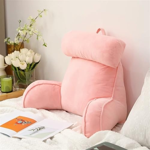 Rückenkissen, Lesekissen, Stützkissen Mit Armlehnen Und Abnehmbarem Nackenkissen, Bücherkissen Mit Waschbarem Bezug, Multifunktionskissen, Rückenstütze Zum Aufrichten Im Bett, Lesen, Entspannen (Colo