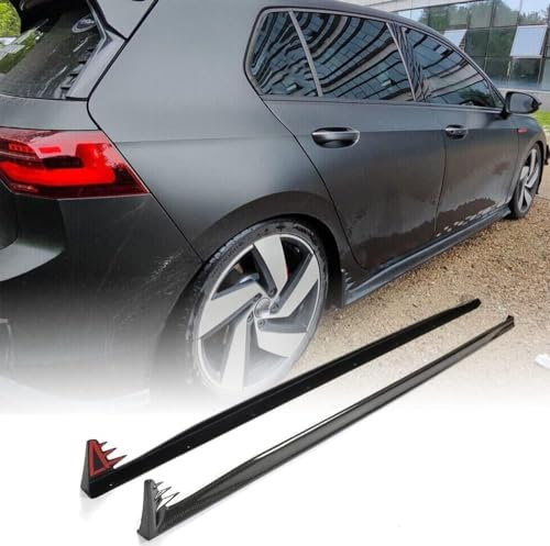 Seitenschweller Kit, für VW Golf 8 GTI 2021-2022 Hatchback 4-Door Auto Seitenschürze Seitenrock Splitter Verlängerung Rocker Platte Lip Separator Car Side Splitter