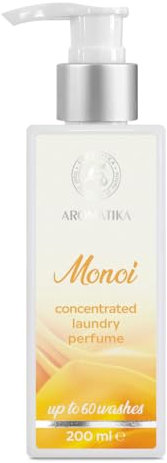 Profumo Bucato Concentrato Monoi 200 ml - Profumo per Bucato - Concentrato per Lavatrice - Deodorante Biancheria - Profumo Esotico - Profumo Liquido Bucato - Fragranza Lavaggio