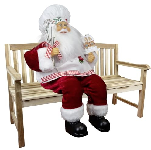 Christmas Paradise Sitzender Weihnachtsmann 30cm Deko-Figur Kantenhocker (Nicolas)