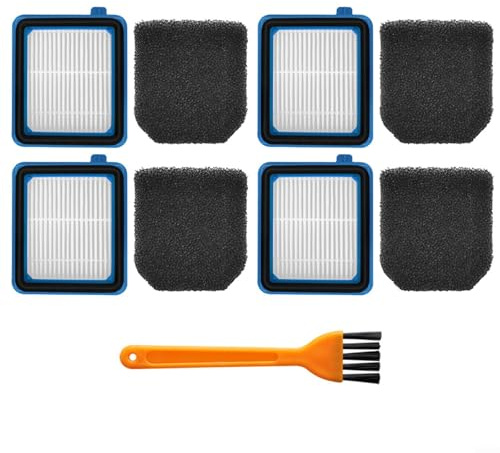 URPIZY HEPA-filter dammsugare delar ersättning för Electrolux för Q6 Q7 Q8 WQ61 WQ71 WQ81 dammsugarfilter ersättnings set med svampar och rengöringsborste (4-pack)
