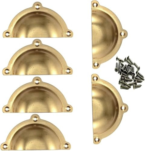 Maniglia a conchiglia per armadietto, con viti, per porte, cassetti, armadietti in ferro, maniglia a semicerchio, maniglia a semicerchio, per armadietti da cucina, porte, cassetti, mobili, antiche