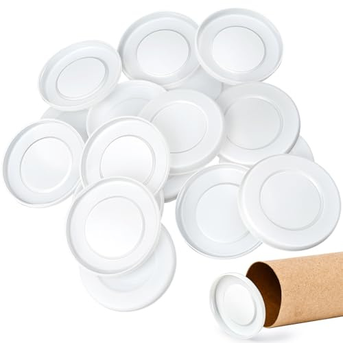 Taiyin 100 Stück 10,2 cm Versandrohre Kunststoff Endkappen Karton Versandrohr Endkappen Weiß Rund