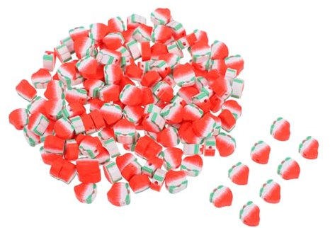 Housoutil 100 Stück Anhänger aus Tonperlen bastelmaterial schmuckwerkzeuge DIY-Orringe Lebendiger Schmuck Handgemachter Schmuck Obst-Ton-Perlenarmband kleine Tonperlen Polymer-Ton