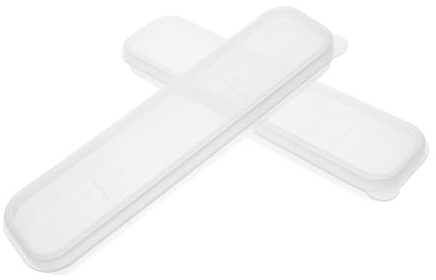 KOCKSHION Boîte à Couverts Portable Boîte de Rangement Compacte en Compartiments 2 Pièces pour Baguettes, Cuillères pour Camping et Bureau