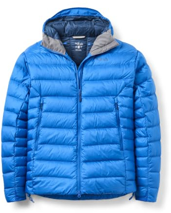 Rab Electron Pro 800-Fill Down Veste à capuche pour homme, Bleu Maya, Medium