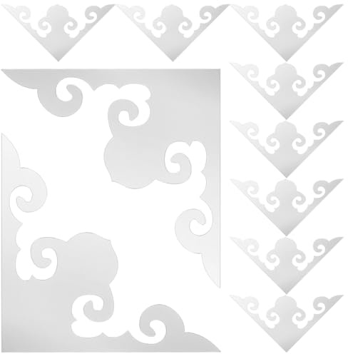 ABOOFAN 12 Adesivi Specchio Angolari 3D Autoadesivi Per Decorazioni Parete Soggiorno in Acrilico Leggero Design Salvaspazio Facile Da Installare E Manutenere