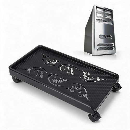 MENDUNER Supporto per PC Torre Modelo 1537, 460x245x80mm Grande Dimensione, Carico Massimo 30KG con 4 Ruote Girevoli con Serratura, Facile da Assemblare e Pulire, Multiuso per Attre