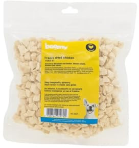 Boomy - Gefriergetrocknete Hähnchenwürfel – Gefriergetrocknete Hundesnacks & Katzensnacks – Hundebonbons & Katzenbonbons - Getreidefrei, glutenfrei und hypoallergen – 180g