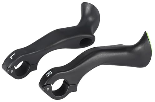 RichVibe Manubrio ergonomico per bicicletta, 22,2 mm, in fibra di nylon, leggero, per mountain bike, con design di sicurezza Night Glow