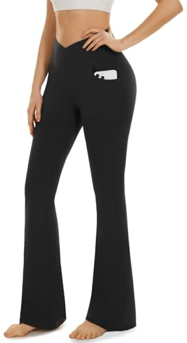 BLONGW Flared Yoga Pants for Women High Waisted Bootcut Leggings – Soft Stretchy Trousers for Gym, Lounge & Everyday Comfort