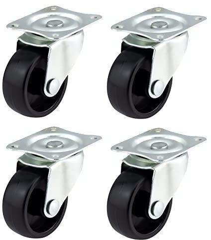 Cantidad: 4 ruedas giratorias de 40 mm para muebles, aparatos y equipamiento de ruedas pequeñas de Bulldog Castors – Máximo 100 kg por juego