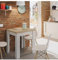 Mesa Extensible Rocky, Roble Canadian/Blanco Natural, 67 x 67 x 79 cm / 134 cm, Mesa Cocina Extensible