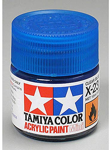 Tamiya Acrylic Mini X-23 Clear Blue 10ml Paint Bottle