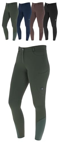 Covalliero - Damen Reithose Silikon Vollbesatz | Reitleggings mit 2 Handytaschen | Herbst & Winter Reiterhose | atmungsaktiv & elastisch | Reitbekleidung in vielen Farben & Größen