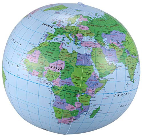 CAIONPLE Aufblasbares Spielzeug Globus Ausbildung Geographie Karte Ballon Wasserball 40 cm