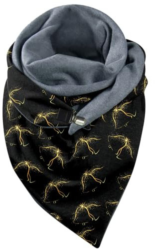 Schal Damen Winter Weihnachtsschal, Dreieckstuch Damen, Kaschmir Schal, Halstuch Damen mit Christmas Ugly Muster Und Knopf Strick Winterschal Warm Moderne Bunt Strickschal Damen Für Jungen Und Mädchen