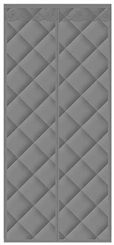 Rideau de porte magnétique thermique - 160 x 210 cm - Isolation phonique - Fermeture automatique - Idéal pour portes coulissantes de balcon, salon, terrasse, amélioration de la maison