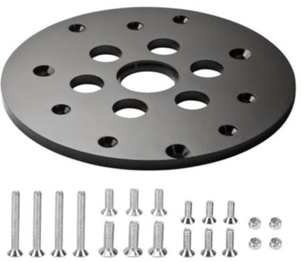 Guide Bushing Router Plate with 1.25'' Center Opening, 6.42 Inch Universal Router Base Plate with Installation Screws