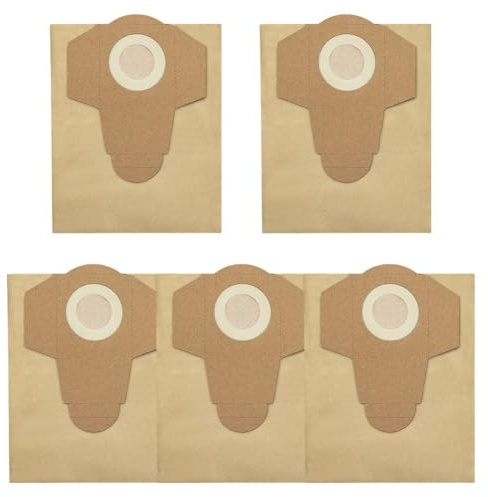 EXTRWORY For 15L Dust Collection Bag For Wet And Dry Vacuum Cleaners With 15-litre Containers - Set Of 5 x Paper Vacuum Cleaner Bags(5 PACK)