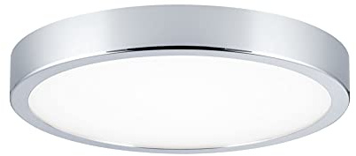 Paulmann 70882 Deckenleuchte LED Panel Aviar Deckenlampe flach Deckenlicht IP44 spritzwassergeschützt 20W Badezimmerlampe Chrom inklusive Leuchtmittel