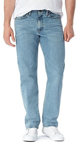Wrangler Authentics Men's Classic 5-Pocket Relaxed Fit Flex Jean Bleached Denim Flex 36W x 30L