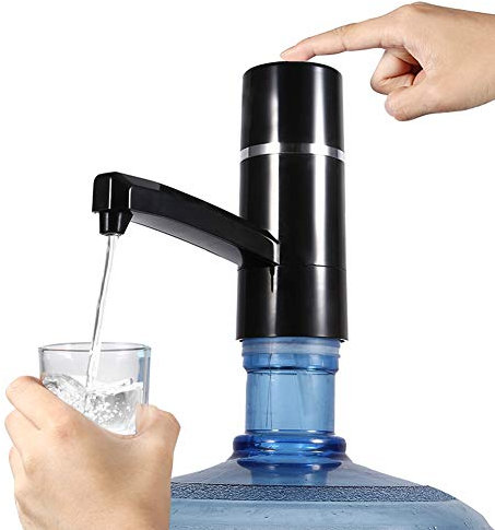 Bomba de Agua Potable Eléctrica, Haofy Dispensador de Agua Garrafa Automática, Dispensador de Bomba de Agua Fria Distribuidor de Carga USB, para Botellas de 2 3 4 5 6 Galones, Negro