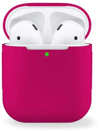 MyGadget Cover in Silicone Morbido Custodia Compatibile con Apple AirPods 1 e 2 Generazione - Case per Cuffie Auricolari - Skin in Gomma - Viola