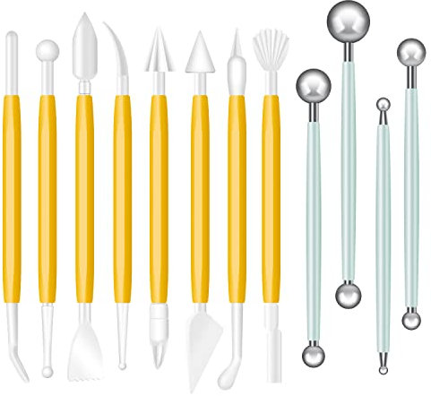 BONHHC Herramientas de Decoración de Pasteles Herramientas para Modelar Fondant/para Modelar Fondant Tartas Galletas / 12 Piezas/Azul