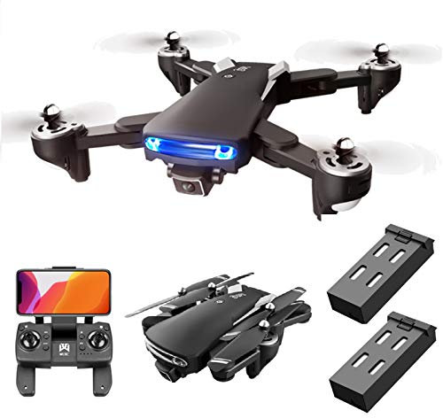 KK7 Pro Drone avec Caméra 4K/6K HD FHD 120° Grand Angle,WiFi Transmission en Temps Réel, Positionnement de Flux Optique, Fonction Suivez-Moi, Contrôle par Voix et Gestes (Caméra 4K, 2 batteries)