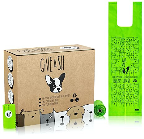 100% Certified Home Compostable Dog Poop Bags with Handles - 10% to Charity - ASTM D6400 & EN 13432 Compliant - 240 x Plant Based Compostable Poop Bags (20 Rolls)