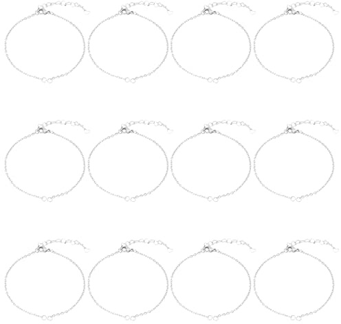 UNICRAFTALE 12pcs 7 Zoll Verstellbare Kette Armbänder Extender Ketten Mit Karabinerverschlüsse Edelstahl Armbänder Ketten Metall Armbänder Mit Verlängerungskette Für Armbänder Schmuckherstellung