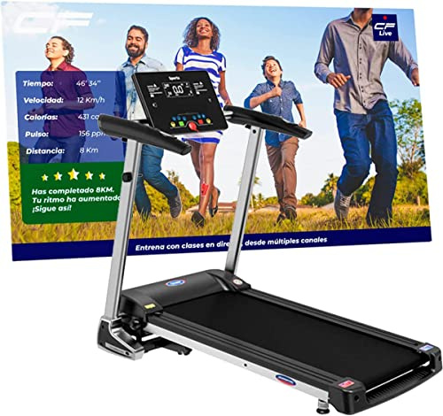 Cinta DE Correr Plegable Inteligente T800 | 12,8 km/h · Motor 2,0 HP (2000 W) · Superficie 40×120 cm | Bluetooth + Pulsómetro | Plegado 0,15 m² | hasta 120 kg – Clover Fitness