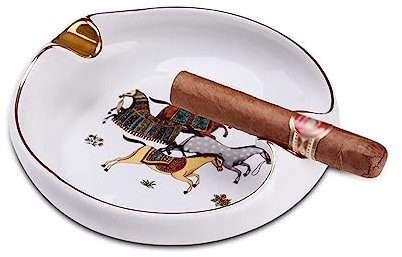 Cendriers Porte-cendres rond en céramique, cendrier à cigarettes, décoration de la maison for le plateau à fumer de bureau Aspirateur de Fumée