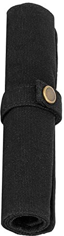 F Fityle Organizzatore portatile per rotoli di orologi, portagioie e portagioie, accessori in tela pieghevoli, porta orologi, custodia viaggio per donne in, Nero