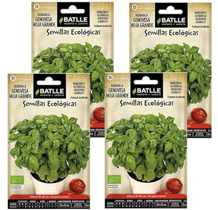 Semillas de albahaca ecológica de Semillas Batlle PACK (4)