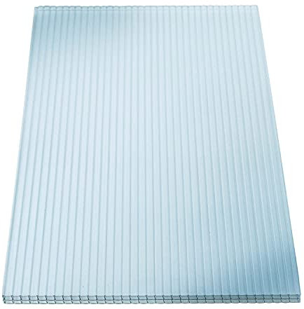 KAISER plastic® 4x Doppelstegplatten Polycarbonat 16/20-98x200 cm (7,84 m²) Klar & UV-beständig - Hohlkammerplatten Xtra Strong - Stegplatten für Dach, Gewächshaus, Carport