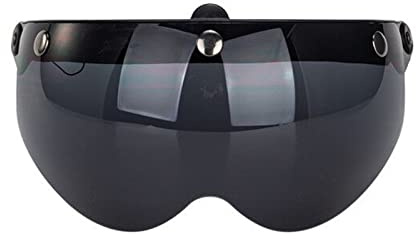 Shkalacar Visière Universelle Coupe-Vent pour Casque de Moto,3-Snap Casque de Moto visière Avant Rabattable visière Pare-Vent lentille pour Casque de Moto Lunettes de Soleil
