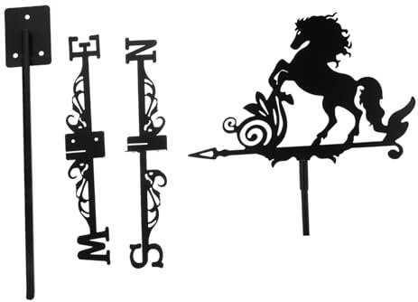 Kisangel Girouette avec Cheval Indicateur De Direction du Vent pour Décoration De Jardin Toit Et Patio Artisanat Vintage Durable Et Réaliste