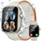 Parsonver Smartwatch für Damen Herren mit Telefonfunktion, Fitnessuhr mit GPS Eingebautem, 30M Wasserdicht, int.100 Sportmodi, 1.85 Touch-Screen,Herzfrequenz Schlafmonitor,Smart Watch für Android&iOS