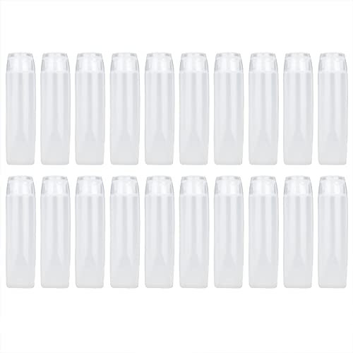 Tomotato 20 Pièces Tube de Compression Vide, Bouteilles de Tube Souple Cosmétique Rechargeables en Plastique avec Couvercle Rabattable Stockage Emballage Échantillon de Voyage (30 ml)