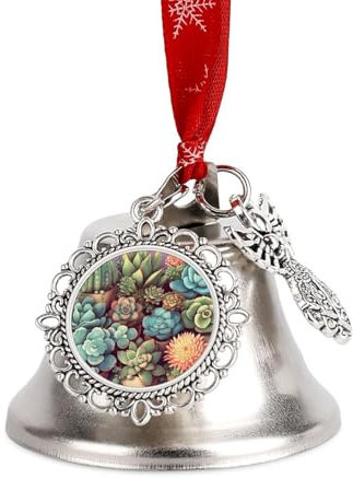 Weihnachtsglocken zum Aufhängen, Klingelglocke, Metall, Weihnachtsschmuck, niedliche Sukkulenten, Glocke, Schlitten, Weihnachtsbaum, hängende Ornamente, Anhänger, dekorative Kuhglocken für