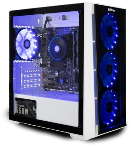 NitroPC - PC Gaming Avancé Bronze V2 (AMD Ryzen 5 5655G 6/12 4,4 GHz, RX Vega 7, RAM 16 Go, M.2 1 to, Windows 11 Pro, WiFi) Ordinateur de Bureau, PC Gamer (Noir)