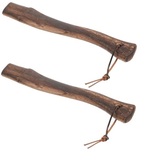 FONDOTIN 2stücke Holzaxtstiel Ersatzstiel Für Axtstiele Griff Holzstiel Für -holzstiel stiel-ersatz Holz-zubehör -holzgriff Holzstiel Zubehör